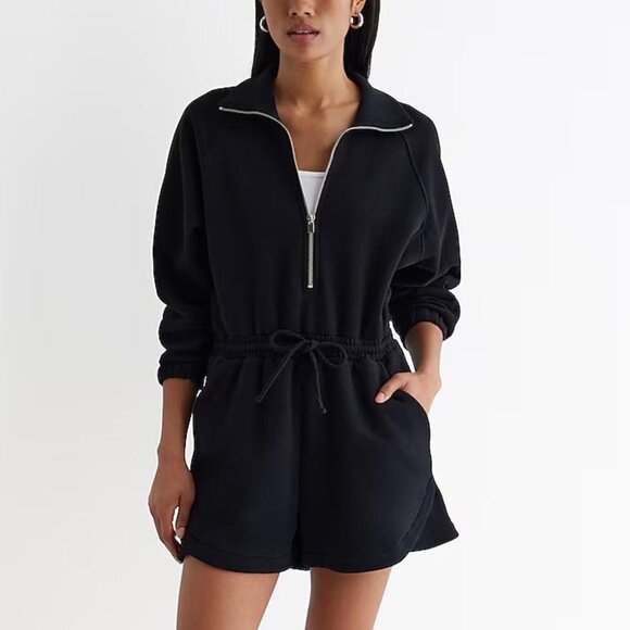 NWT Express Fleece Romper in Black size M - Picture 11 of 11